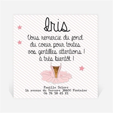 Remerciement naissance la découverte