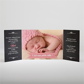 Faire-part naissance lady ou gentleman ? - Intérieur du faire-part