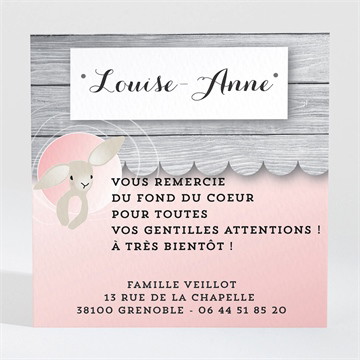 Remerciement naissance jolie peluche photo