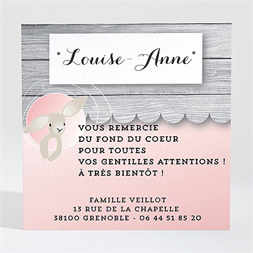 Remerciement naissance jolie peluche photo