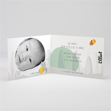 Faire-part naissance du pur bonheur - Intérieur du faire-part