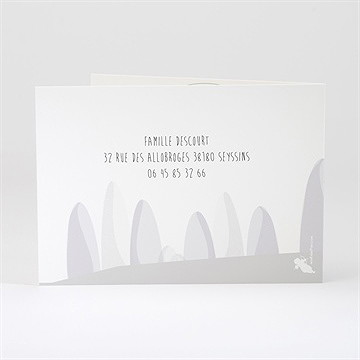 Faire-part naissance du pur bonheur - Dos du faire-part