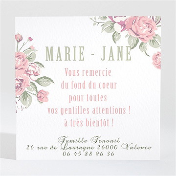 Remerciement naissance champêtre nature