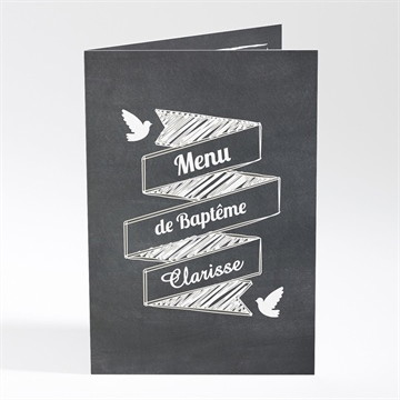 Menu baptême craie sur ardoise