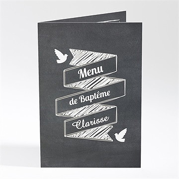 Menu baptême craie sur ardoise