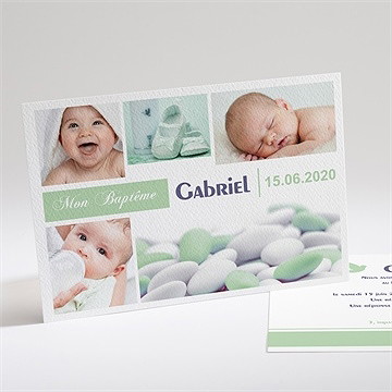 Faire-part de baptême 5 photos
