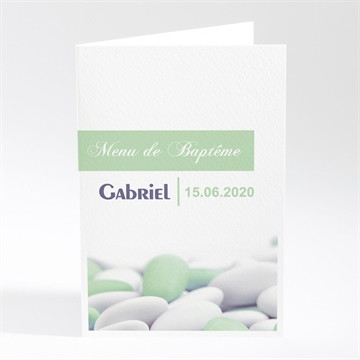 Menu baptême 5 photos