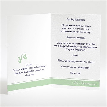 Menu communion venez l'entourer! - Intérieur du menu