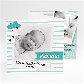 Faire-part naissance original avec photo