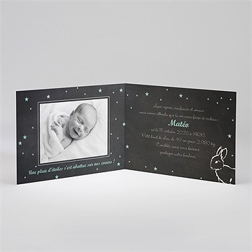 Faire-part naissance petit lapin a pointé son nez ! - Intérieur du faire-part