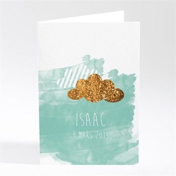 Faire-part naissance belle aquarelle vintage