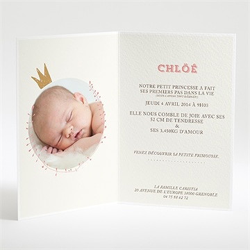 Faire-part naissance nos petits éléphants - Intérieur du faire-part