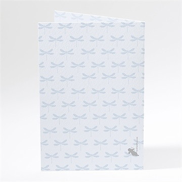 Menu communion libellules baroques - Dos du menu