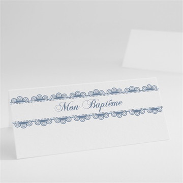 Marque-place baptême ardoise chic et sacrée