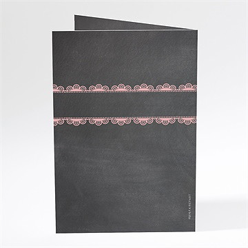 Menu baptême ardoise pour filles - Dos du menu