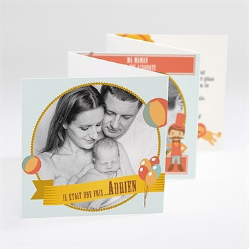 Faire-part naissance cercle et ballons