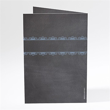 Menu communion mon ange bleu - Dos du menu