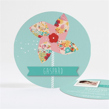 Faire-part naissance dans le vent jouet