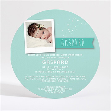 Faire-part naissance dans le vent jouet - Dos du faire-part