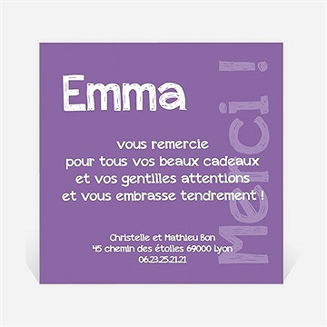 Remerciement naissance c'est une fille