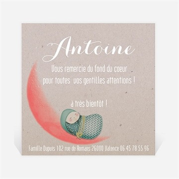 Remerciement naissance bercé au clair de lune