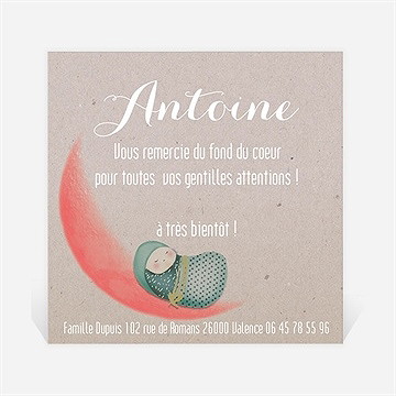 Remerciement naissance bercé au clair de lune