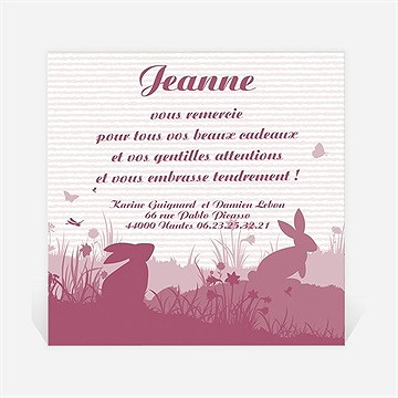 Remerciement naissance rond animaux buccoliques