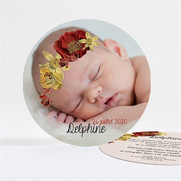 Faire-part naissance photo inscription originale