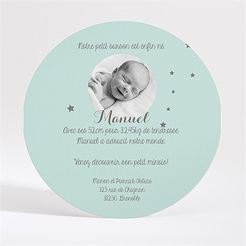 Faire-part naissance petit panda - Dos du faire-part