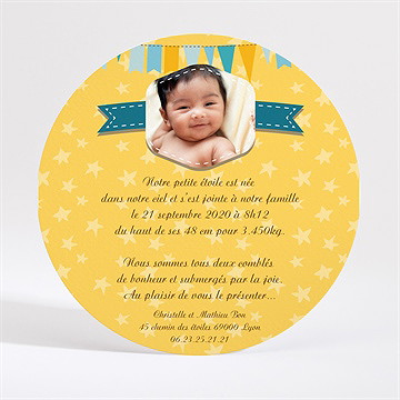 Faire-part naissance petit body - Dos du faire-part