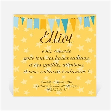 Remerciement naissance petit body