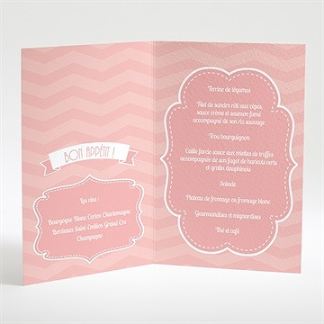 Menu baptême arabesque - Intérieur du menu