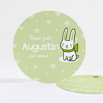 Faire-part naissance petit lapin