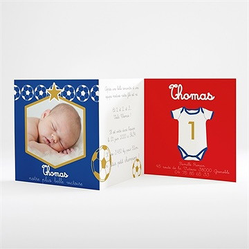 Faire-part naissance notre petit champion - Intérieur du faire-part