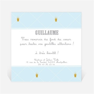 Remerciement naissance faire part original photo