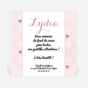 Remerciement naissance a carreaux