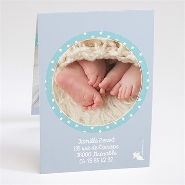 Faire-part naissance keep calm voilà les jumeaux - Dos du faire-part