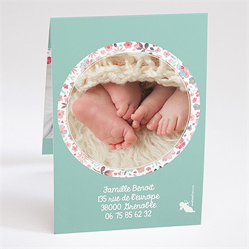 Faire-part naissance keep calm c'est des jumelles - Dos du faire-part