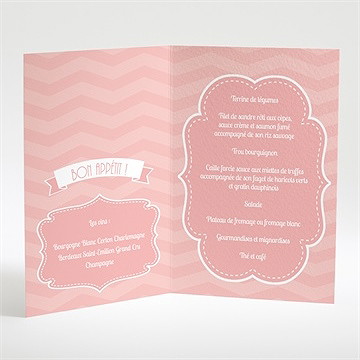 Menu communion petite photo de sa frimousse - Intérieur du menu