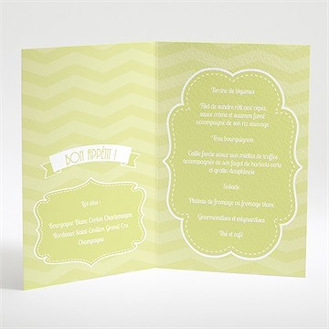 Menu communion en famille - Intérieur du menu