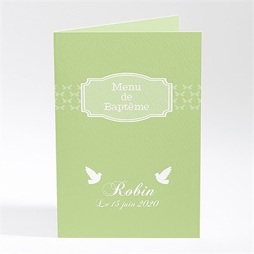 Menu baptême une envolée