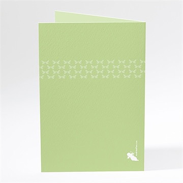 Menu baptême une envolée - Dos du menu