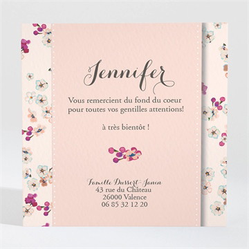 Remerciement naissance une belle annonce fleurie