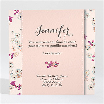 Remerciement naissance une belle annonce fleurie