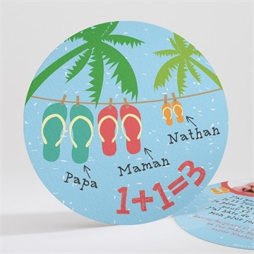 Faire-part naissance au soleil