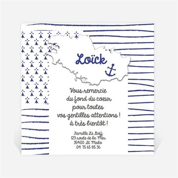 Remerciement naissance petit marin magnet