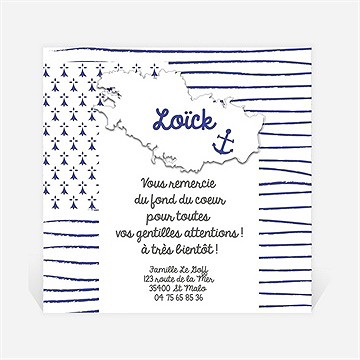 Remerciement naissance petit marin