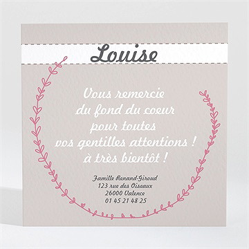 Remerciement naissance accordeon naissance photo