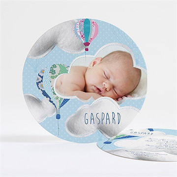 Faire-part naissance dans les airs