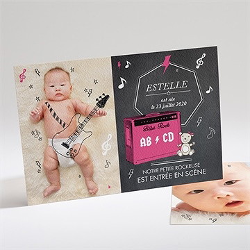 Faire-part naissance notre petit rocker